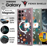 (แถมฟิล์ม) เคส FenixShield Crystal Hybrid [ FLOWER HEART ] with MagSafe สำหรับ Samsung Galaxy S23 / S22 / Plus / Ultra / S21 FE / S20 FE