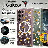 (แถมฟิล์ม) เคส FenixShield Crystal Hybrid [ FLOWER BEE ] with MagSafe สำหรับ Samsung Galaxy S23 / S22 / Plus / Ultra / S21 FE / S20 FE