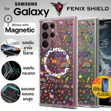 (แถมฟิล์ม) เคส FenixShield Crystal Hybrid [ FEMINISM ] with MagSafe สำหรับ Samsung Galaxy S24 / S23 / S22 / Plus / Ultra / S23 FE