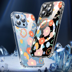 (แถมฟิล์ม) เคส FenixShield Crystal Hybrid [ FLORAL ] สำหรับ iPhone 16e / 16 / 15 / 14 / 13 / 12 / Plus / Pro Max / mini