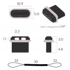 (Set 2 ชิ้น) Alumania Type-C CHARGING PORT CAP for Mobile Phone