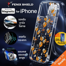 (แถมฟิล์ม) เคส FenixShield Crystal Hybrid [ CAT IN SPACE ] สำหรับ iPhone 16 / 15 / 14 / 13 / 12 / Plus / Pro / Pro Max / mini