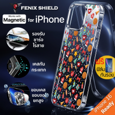 (แถมฟิล์ม) เคส FenixShield Crystal Hybrid [ CHRISTMAS SNOW ] สำหรับ iPhone 16 / 15 / 14 / 13 / 12 / Plus / Pro / Pro Max / mini