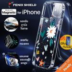 (แถมฟิล์ม) เคส FenixShield Crystal Hybrid [ FLOWER HEART ] สำหรับ iPhone 16 / 15 / 14 / 13 / 12 / Plus / Pro / Pro Max / mini