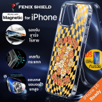 (แถมฟิล์ม) เคส FenixShield Crystal Hybrid [ FLOWER POWER ] สำหรับ iPhone 16 / 15 / 14 / 13 / 12 / Plus / Pro / Pro Max / mini