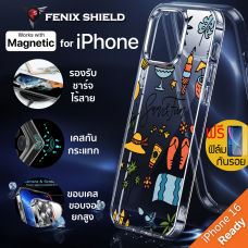 (แถมฟิล์ม) เคส FenixShield Crystal Hybrid [ SUMMER ] สำหรับ iPhone 16 / 15 / 14 / 13 / 12 / Plus / Pro / Pro Max / mini