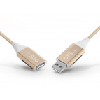 สายชาร์จ และ OTG WSKEN 2-in-1 M-Cable Fully Functional USB Cable [รองรับ Android และ iOS] 