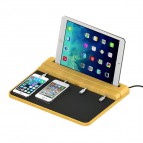 X-Premium Bamboo 4 Ports Universal Charging Station with Quick Charge 2.0