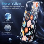 (แถมฟิล์ม) เคส FenixShield Crystal Hybrid [ FLORAL ] สำหรับ iPhone 16e / 16 / 15 / 14 / 13 / 12 / Plus / Pro Max / mini