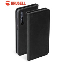 เคสหนังแท้ Huawei P20 Pro / P20 Plus Krusell Sunne 4 Card Folio Wallet สีดำ
