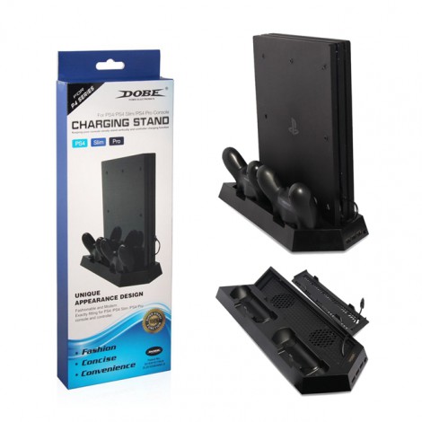 แท่นวางอเนกประสงค์พร้อมพัดลมระบายอากาศ Dobe Charging Stand for Playstation 4 Series แท่นวางอเนกประสงค์พร้อมพัดลมระบายอากาศ Dobe Charging Stand for Playstation 4 Series