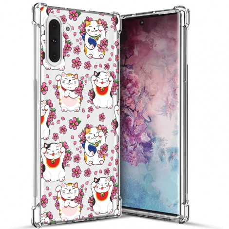 เคส Samsung Anti-Shock [ LUCKY CAT ] สำหรับ Galaxy S22 / S21 / Note20 / 10 / 9 / S20 / FE / S10 / S10e / Plus / Ultra / Lite