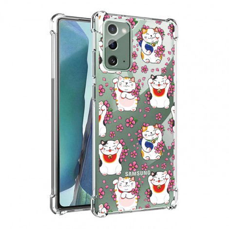 เคส Samsung Anti-Shock [ LUCKY CAT ] สำหรับ Galaxy S22 / S21 / Note20 / 10 / 9 / S20 / FE / S10 / S10e / Plus / Ultra / Lite