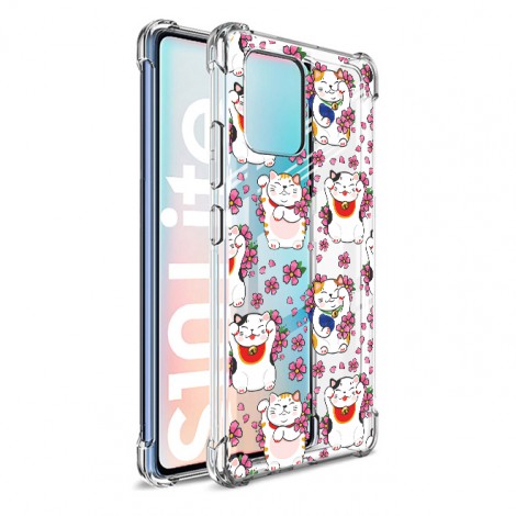 เคส Samsung Anti-Shock [ LUCKY CAT ] สำหรับ Galaxy S22 / S21 / Note20 / 10 / 9 / S20 / FE / S10 / S10e / Plus / Ultra / Lite