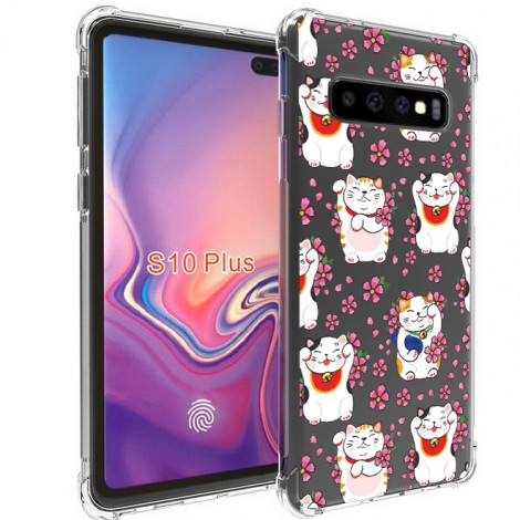 เคส Samsung Anti-Shock [ LUCKY CAT ] สำหรับ Galaxy S22 / S21 / Note20 / 10 / 9 / S20 / FE / S10 / S10e / Plus / Ultra / Lite