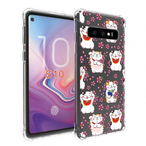 เคส Samsung Anti-Shock [ LUCKY CAT ] สำหรับ Galaxy S22 / S21 / Note20 / 10 / 9 / S20 / FE / S10 / S10e / Plus / Ultra / Lite