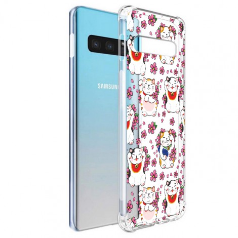 เคส Samsung Anti-Shock [ LUCKY CAT ] สำหรับ Galaxy S22 / S21 / Note20 / 10 / 9 / S20 / FE / S10 / S10e / Plus / Ultra / Lite