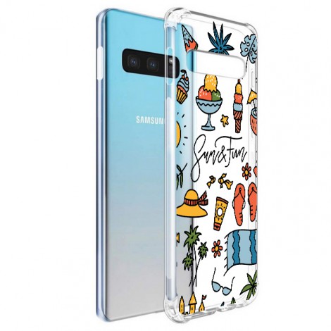 เคส Samsung Anti-Shock [ SUMMER ] สำหรับ Galaxy S22 / S21 / Note20 / 10 / 9 / S20 / FE / S10 / S10e / Plus / Ultra / Lite