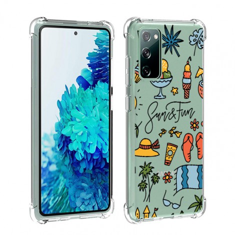 เคส Samsung Anti-Shock [ SUMMER ] สำหรับ Galaxy S22 / S21 / Note20 / 10 / 9 / S20 / FE / S10 / S10e / Plus / Ultra / Lite