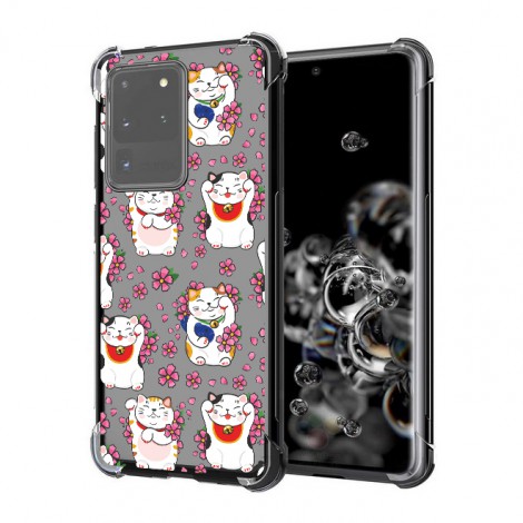 เคส Samsung Anti-Shock [ LUCKY CAT ] สำหรับ Galaxy S22 / S21 / Note20 / 10 / 9 / S20 / FE / S10 / S10e / Plus / Ultra / Lite