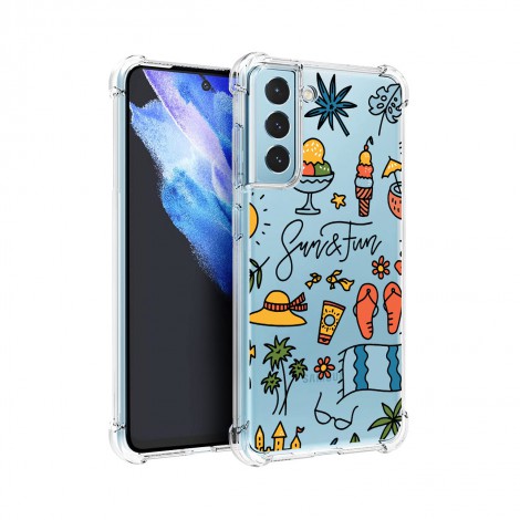 เคส Samsung Anti-Shock [ SUMMER ] สำหรับ Galaxy S22 / S21 / Note20 / 10 / 9 / S20 / FE / S10 / S10e / Plus / Ultra / Lite