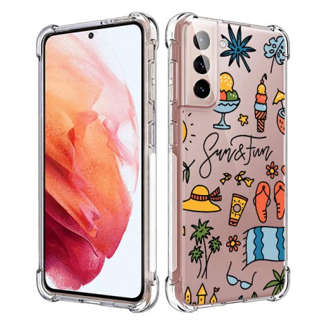 เคส Samsung Anti-Shock [ SUMMER ] สำหรับ Galaxy S22 / S21 / Note20 / 10 / 9 / S20 / FE / S10 / S10e / Plus / Ultra / Lite