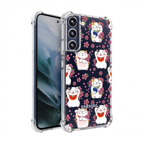 เคส Samsung Anti-Shock [ LUCKY CAT ] สำหรับ Galaxy S22 / S21 / Note20 / 10 / 9 / S20 / FE / S10 / S10e / Plus / Ultra / Lite