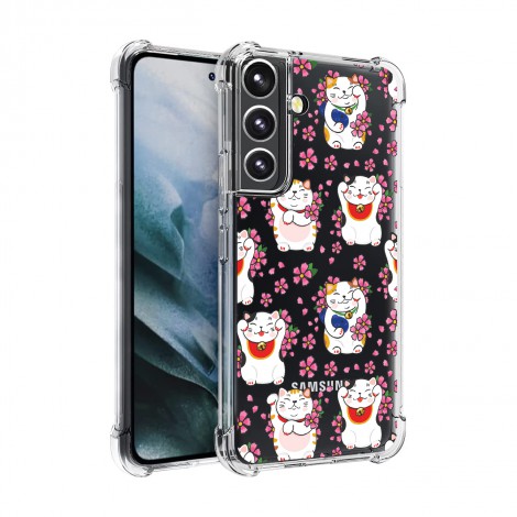 เคส Samsung Anti-Shock [ LUCKY CAT ] สำหรับ Galaxy S22 / S21 / Note20 / 10 / 9 / S20 / FE / S10 / S10e / Plus / Ultra / Lite