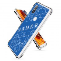 เคส Xiaomi Mi Mix 2S Anti-Shock Protection TPU Case [Gamer Illustration Blue]