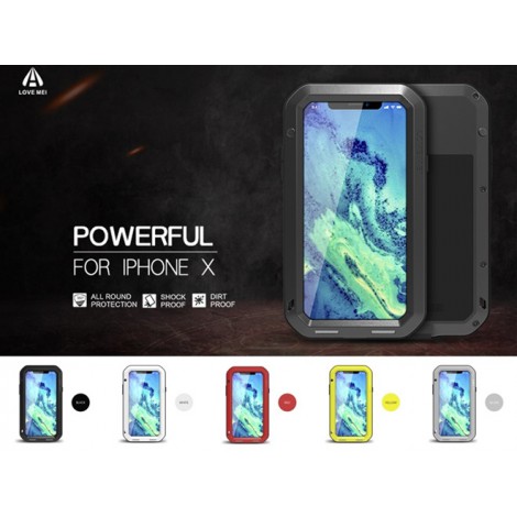 เคส iPhone X / XS Lovemei Powerful Metal Bumper [ปกป้องทั้งตัวเครื่อง]
