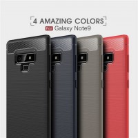 เคส Samsung Galaxy Note 9 Carbon Fiber Metallic 360 Protection TPU Case