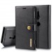 เคสหนังแท้ฝาพับ 2 in 1 Xperia XZ2 DG.MING Leather Wallet Shell : สีดำ