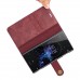 เคสหนังแท้ฝาพับ 2 in 1 Xperia XZ2 DG.MING Leather Wallet Shell : สีแดง