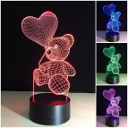 โคมไฟ ตั้งโต๊ะ 3 มิติ LED 3D