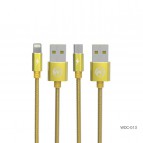 สายชาร์จ เกลียวสปริง WK KingKong Iron Wire Material Quick Charge Data Cable (หัว Micro USB)