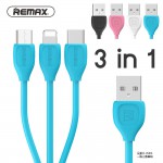 สายชาร์จ 3 in 1 REMAX LESU iPhone/Micro/Type-C Cable