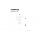 Alumania ALUMINUM BILLET HEAD PHONE CAP for 3.5mm PLUG