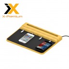 X-Premium Bamboo 4 Ports Universal Charging Station with Quick Charge 2.0