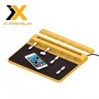 X-Premium Bamboo 4 Ports Universal Charging Station with Quick Charge 2.0