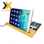 X-Premium Bamboo 4 Ports Universal Charging Station with Quick Charge 2.0