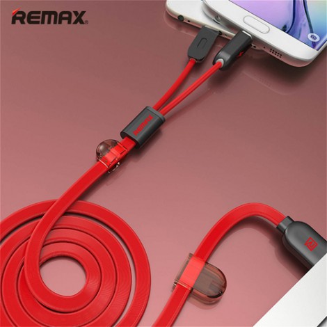 สายชาร์จ 2 in 1 REMAX At The Same Time MicroUSB / iPhone 