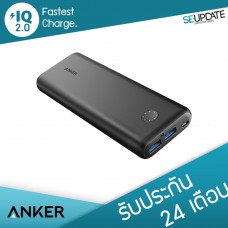 [ AK62 ] ANKER PowerCore II Slim 20000 mAh with PowerIQ 2.0 Power Bank (BLACK) + แถมถุงผ้าและสาย Micro USB