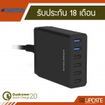 CHOETECH 6-Ports 60W Multi USB Charger with Double Qualcomm   Quick Charge 2.0 (QC 2.0) + แถมสาย USB
