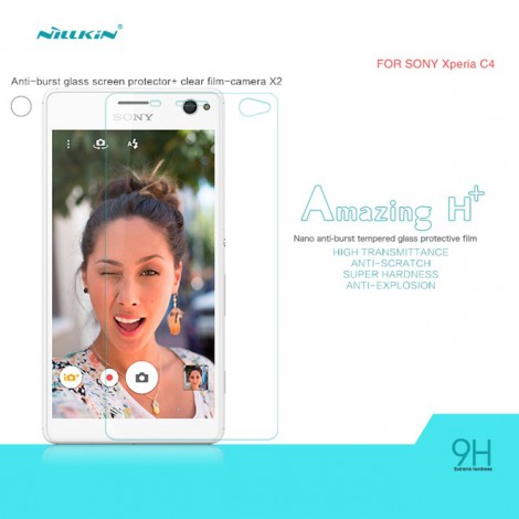 [ SONY Xperia C4 ] ฟิล์มกระจก ด้านหน้า Nillkin Amazing H+ Tempered Glass แถมฟิล์มเลนส์