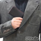ซองหนังแท้ PDair Leather Wallet Pouch Case (ตะเข็บแดง)