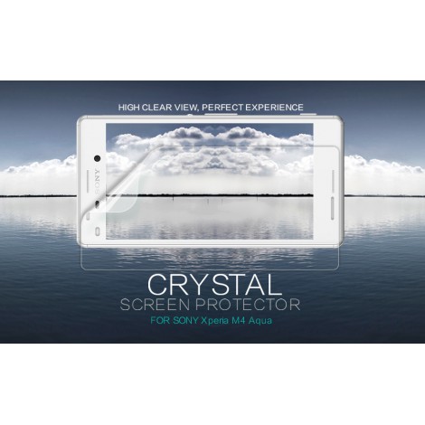 ฟิล์มกันรอยแบบใส หน้า-หลัง Nillkin Xperia M4 Aqua + ฟิล์มเลนส์