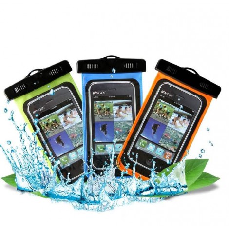 ซองกันน้ำสำหรับมือถือ (มาตรฐาน IPx8) + สายคล้องและสายรัดแขน