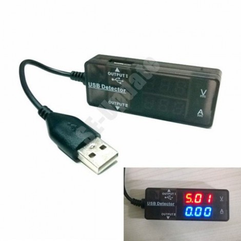 เครื่องวัดไฟ โวลต์แอมป์มิเตอร์ Double Charger Doctor เครื่องวัดไฟ โวลต์แอมป์มิเตอร์ Double Charger Doctor