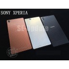 ฟิล์มกันรอย 【SE-Update 】 แบบใสด้านหลัง ลาย Carbon เคฟล่า 3D สำหรับ Xperia Z Series