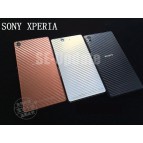 ฟิล์มกันรอย 【SE-Update 】 แบบใสด้านหลัง ลาย Carbon เคฟล่า 3D สำหรับ Xperia Z Series